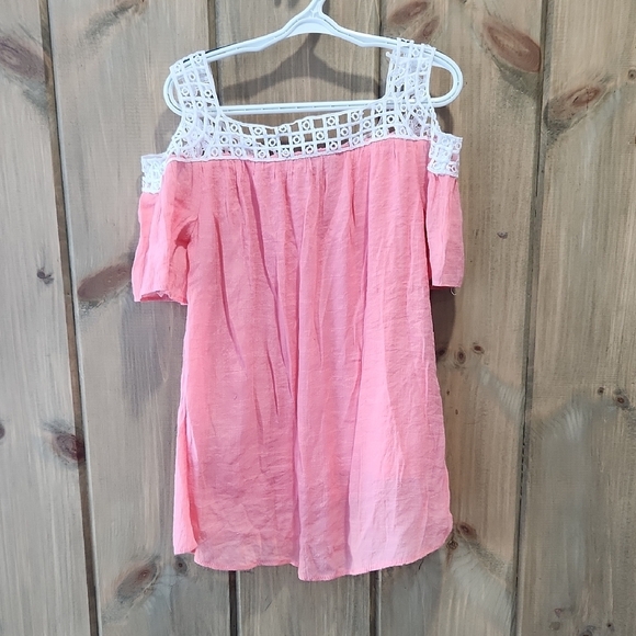 Adorable Squareneck Cold-shoulder Blouse, Girls Sz 7-8, EUC - Picture 5 of 11